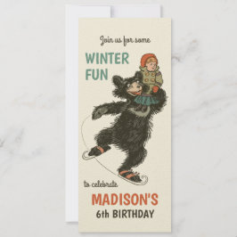 Geburtstag Winterspass Denslow's Three Bars CC1244 Einladung