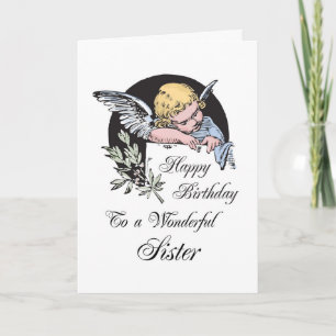 Geburtstag Wunderbare Schwester Vintage Religiöser Karte