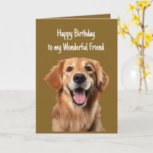 Geburtstag Wundervoller Freund Lustiger Golden Ret Karte
