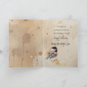Geburtstag Wundervoller Sohn Chickadee Vogel Karte (Innenseite)