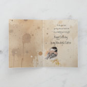 Geburtstag Wundervoller Vater Chickadee Vogel Karte (Innenseite)