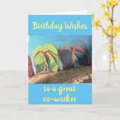 GEBURTSTAG WÜNSCHE FÜR FRAUEN *KOARBEITNEHMER* KARTE (Gelbe Blume)