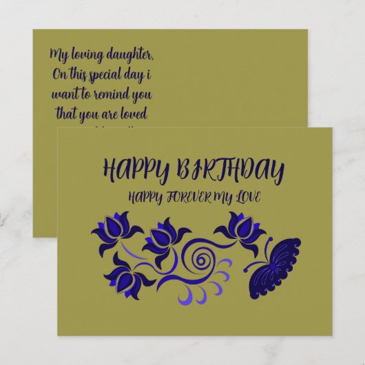 GEBURTSTAG WÜNSCHEN AUS DER MAMA POSTKARTE (Vorne/Hinten)