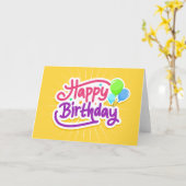Geburtstag wünschend karte (Gelbe Blume)