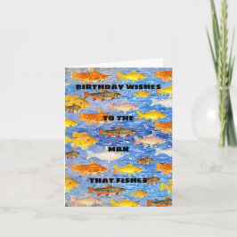 Geburtstag wünscht dem Mann, der fischen! Geburtst
