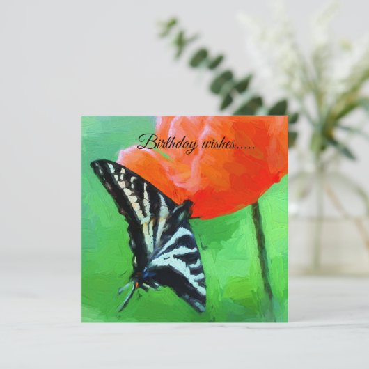 Geburtstag wünscht Flat Card (Stehend Vorderseite)
