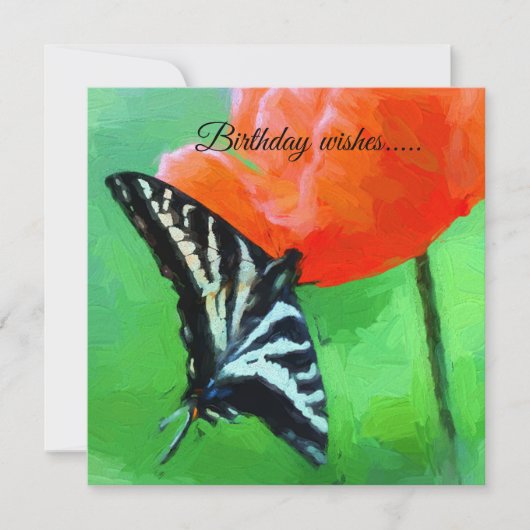 Geburtstag wünscht Flat Card (Vorderseite)