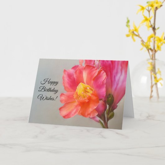 Geburtstag wünscht Hübsche Blume Kunstkarte Karte (Gelbe Blume)