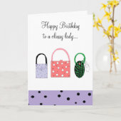 Geburtstag wünscht sich eine schicke Dame Karte (Gelbe Blume)