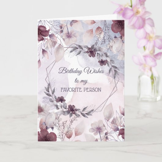 Geburtstag wünscht sich meine Lieblingskarte Karte (Orchidee)