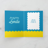 Geburtstag wünscht Tochter blau grün Karte (Innenseite)