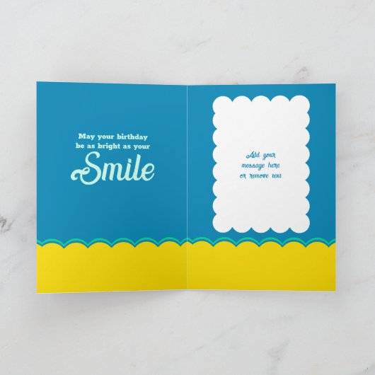 Geburtstag wünscht Tochter blau grün Karte (Innenseite)