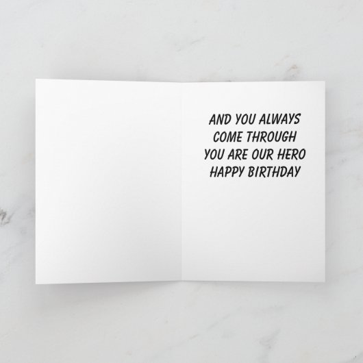 **GEBURTSTAG WÜNSCHT UNSERE LIEBLINGSFIREMAN**-KAR KARTE (Innenseite)