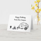 GEBURTSTAG WÜNSCHT VON ***UNSERER CAMPER***-KARTE KARTE (Gelbe Blume)