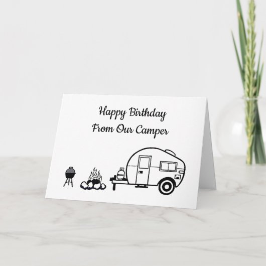 GEBURTSTAG WÜNSCHT VON ***UNSERER CAMPER***-KARTE KARTE (Vorderseite)