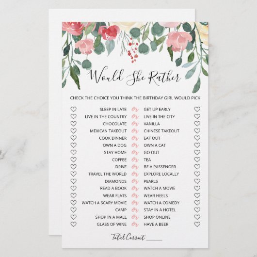 Geburtstag würde sie ein bearbeitbares Spiel (Vorne/Hinten)