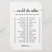 Geburtstag würde sie ein bearbeitbares Spiel (Vorne/Hinten)