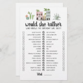 Geburtstag würde sie ein bearbeitbares Spiel (Vorne/Hinten)