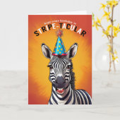 Geburtstag Zebra für ein STRIPEtacular Karte (Gelbe Blume)