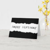 Geburtstag (zerrissenes Papier) Karte (Gelbe Blume)