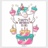 Geburtstag zum Geburtstag Aufkleber (Blatt)