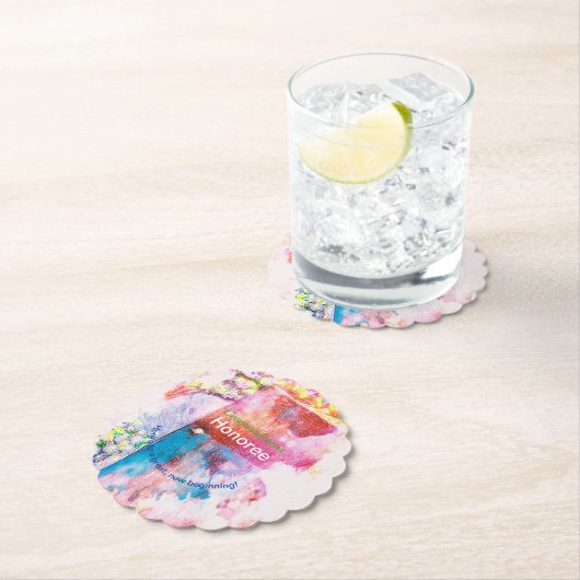 Geburtstag zum Glück Glückwunsch Feier Untersetzer (Vor Ort)