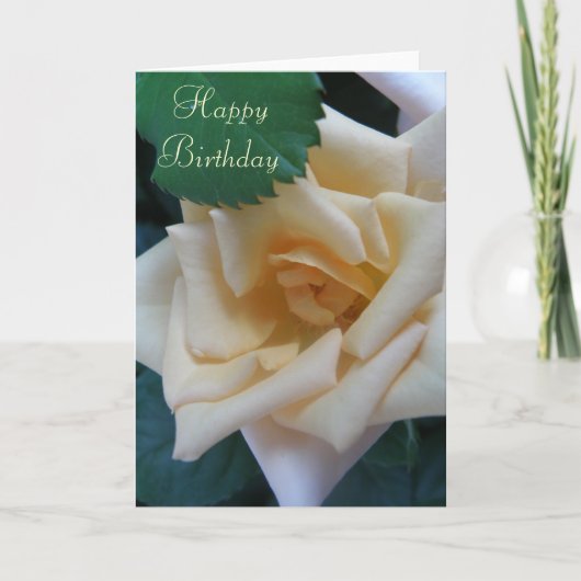 Geburtstag zum Glück - Rose Karte (Vorderseite)