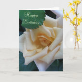 Geburtstag zum Glück - Rose Karte (Gelbe Blume)