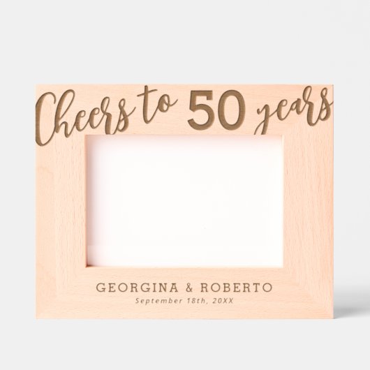 Geburtstag zum Jubiläum Geätzte Rahmen (Vorderseite)