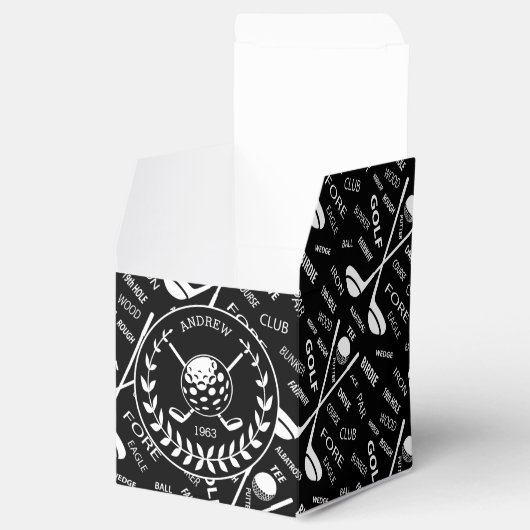 Geburtstag zum Thema Golf Geschenkschachtel (Geöffnet)