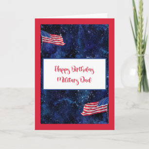 Geburtstag zum Vater beim Militär Karte