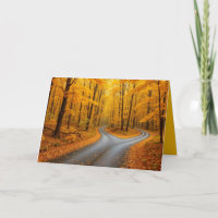 Geburtstag zwei Straßen in einem Herbstwald