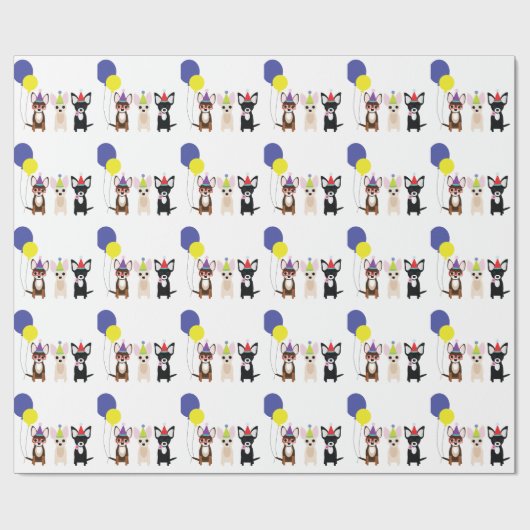 GeburtstagChihuahua-stelieandco Geschenkpapier (Flach)