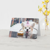 GeburtstagCorgi Karte (Gelbe Blume)