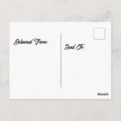 Geburtstagdolphin mit Geburtstagshut Postkarte (Rückseite)