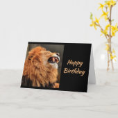 Geburtstage alter Gedächtnisverlust Lion Karte (Gelbe Blume)