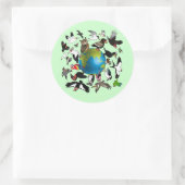 Geburtstage auf der ganzen Welt Runder Aufkleber (Tasche)