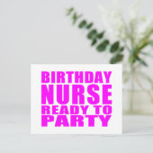 Geburtstage der Krankenschwestern: Geburtstagskur Einladungspostkarte (Stehend Vorderseite)