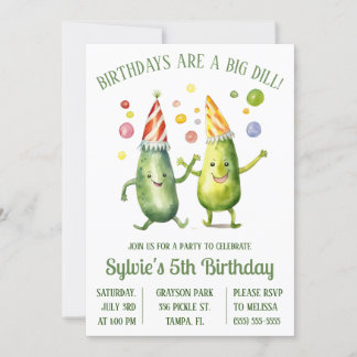 Geburtstage sind ein großer Tag! Pickle Birthday P Einladung