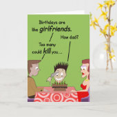 Geburtstage sind wie Girlfriends Card. Karte (Gelbe Blume)