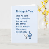 Geburtstage u. Zeit - ein lustiges Karte (Gelbe Blume)