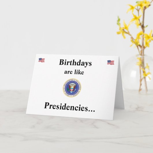 Geburtstage und Präsidenten Karte (Gelbe Blume)