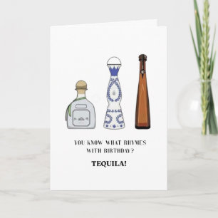 Geburtstage und Tequila-Grußkarte Karte