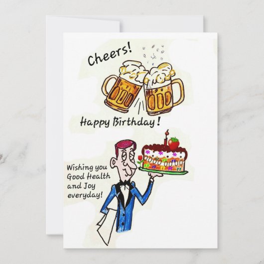 GEBURTSTAGGREETING - GEBURTSTAGSKEERS KARTE (Vorderseite)