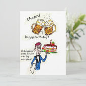 GEBURTSTAGGREETING - GEBURTSTAGSKEERS KARTE (Stehend Vorderseite)