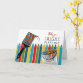 GEBURTSTAGGREETING - HELL - KONZEPT/Pinsel Karte (Gelbe Blume)