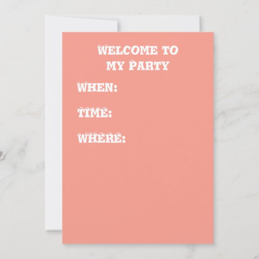 " GEBURTSTAGLICHE EINLADUNG " (Rückseite)