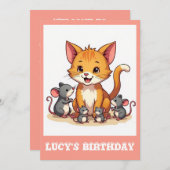 " GEBURTSTAGLICHE EINLADUNG " (Vorne/Hinten)