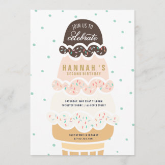 GEBURTSTAGLICHE EINLADUNG - EISKRAUENKONE-SCOOPS