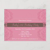 GEBURTSTAGLICHE EINLADUNG: Finesse 4 Einladungspostkarte (Rückseite)